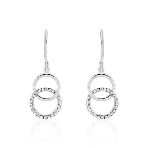 Boucles D'oreilles Pendantes Isabel Argent Blanc Oxyde De Zirconium - Boucles d'oreilles fantaisie Femme | Histoire d’Or