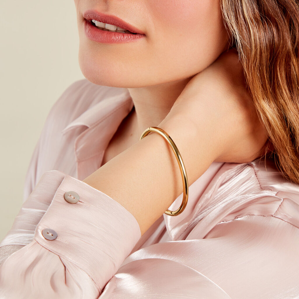 Bracelet Jonc Seville Acier Jaune - Bracelets joncs Femme | Histoire d’Or