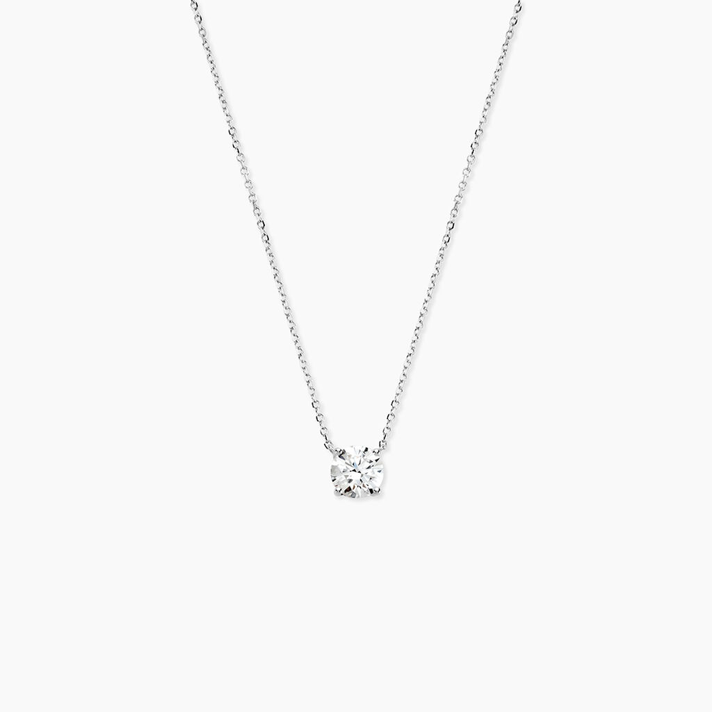 Collier Collection Aphrodite Or Blanc Diamant Synthetique - Colliers Femme | Histoire d&rsquo;Or