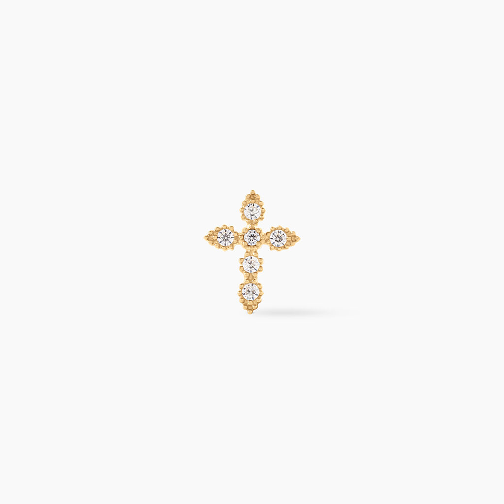 Piercing Fausto Or Jaune Oxyde De Zirconium - Piercings d'oreilles Femme | Histoire d&rsquo;Or