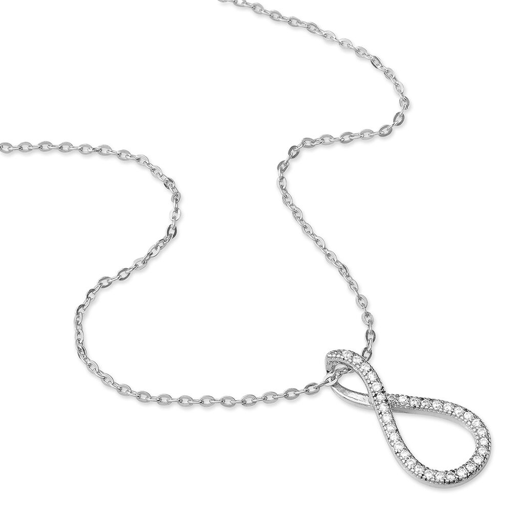 Collier Argent Blanc Eileen Oxyde De Zirconium - Colliers fantaisie Femme | Histoire d’Or