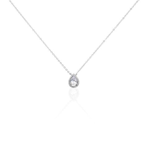 Collier Hafza Argent Blanc Oxyde De Zirconium - Colliers fantaisie Femme | Histoire d’Or