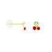 Boucles D'oreilles Puces Or Jaune Helicie Email