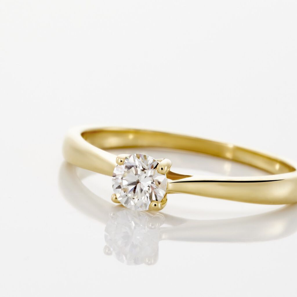 Bague Solitaire Aphrodite Or Jaune Diamant - Bagues solitaires Femme | Histoire d’Or