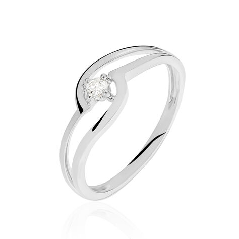 Bague Onenn Or Blanc Diamant - Bagues solitaires Femme | Histoire d’Or