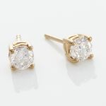 Boucles D'oreilles Puces Or Jaune Victoria Diamants - Clous d'oreilles Femme | Histoire d&rsquo;Or