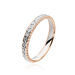 Alliance Multi Facettes Diamantee Demi Jonc Classique Or Bicolore - Alliances Unisex | Histoire d’Or