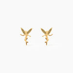 Boucles D'Oreilles Puces Feelia Argent Dor&eacute; A L'Or 750/1000 - Boucles d'oreilles fantaisie Enfant | Histoire d&rsquo;Or