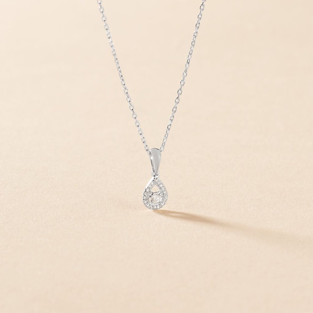 Collier Domitia Or Blanc Diamant - Colliers Femme | Histoire d’Or