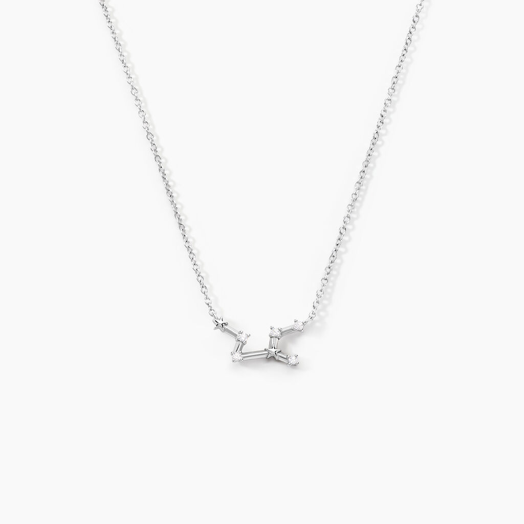 Collier Vega Argent Blanc Oxyde De Zirconium - Colliers Zodiaque Femme | Histoire d&rsquo;Or