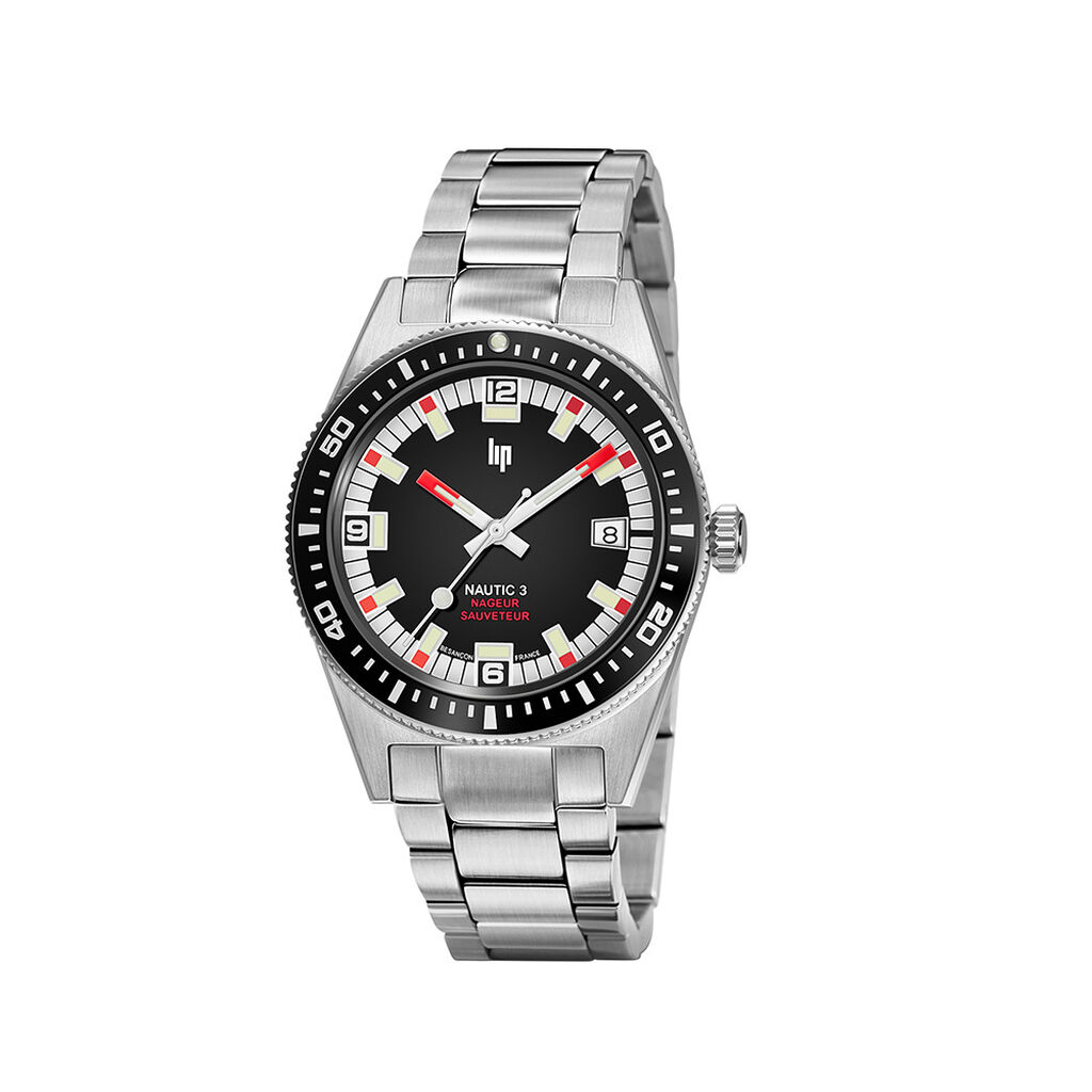 Montre Lip Nautic 3 Noir - Montres Homme | Histoire d&rsquo;Or