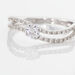 Bague Vrille Double Or Blanc Oxyde De Zirconium - Bagues solitaires Femme | Histoire d’Or