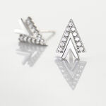 Boucles D'oreilles Puces Guenolee Argent Blanc Oxyde De Zirconium - Boucles d'oreilles fantaisie Femme | Histoire d&rsquo;Or