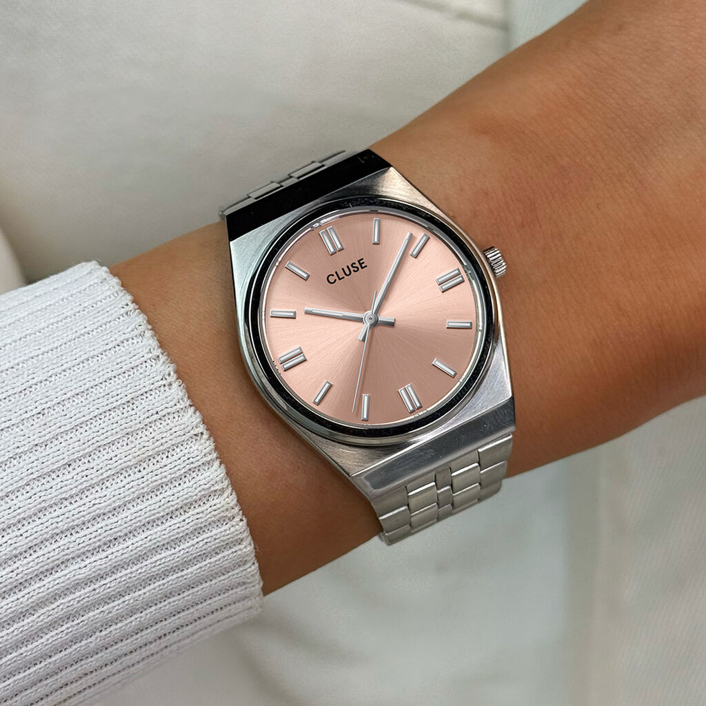 Montre Cluse Retro 70's Rose - Montres Femme | Histoire d’Or