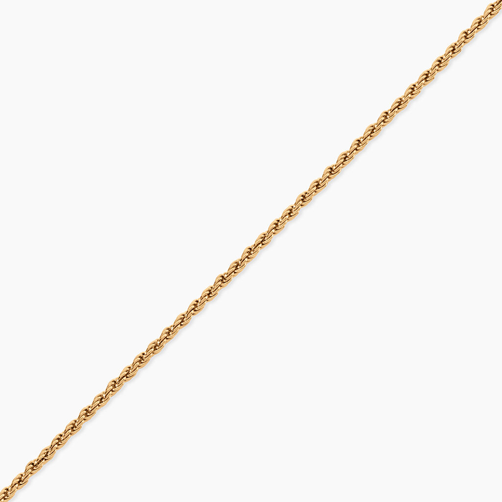 Bracelet Azelys Maille Corde Plaqu&eacute; Or Jaune - Bracelets cha&icirc;ne Femme | Histoire d&rsquo;Or
