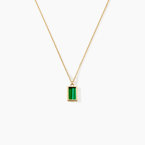 Collier Hallie Or Jaune Malachite - Colliers Femme | Histoire d&rsquo;Or