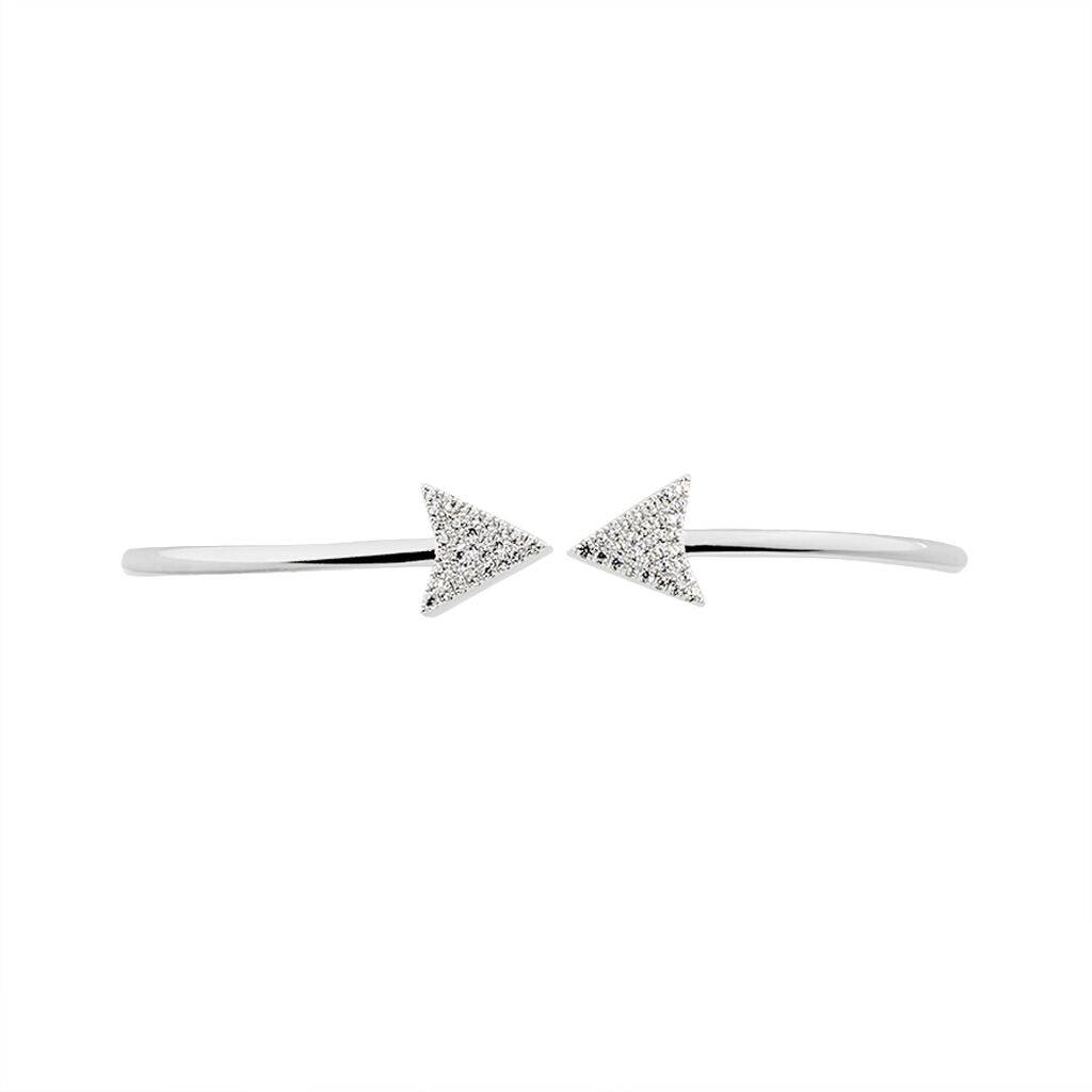 Bracelet Jonc Deva Argent Blanc Oxyde De Zirconium - Bracelets fantaisie Femme | Histoire d’Or