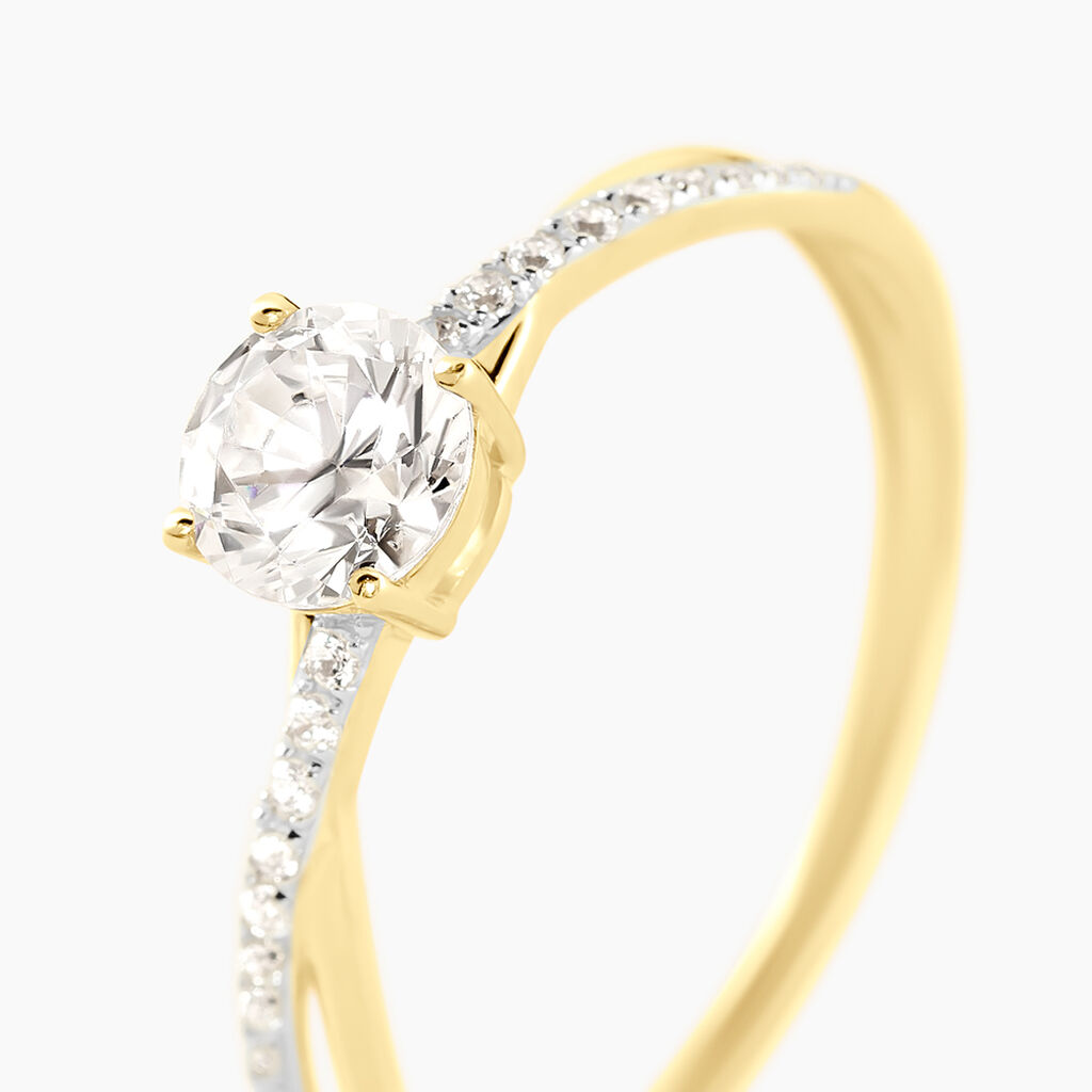 Bague Dana Or Jaune Oxyde De Zirconium - Bagues solitaires Femme | Histoire d’Or