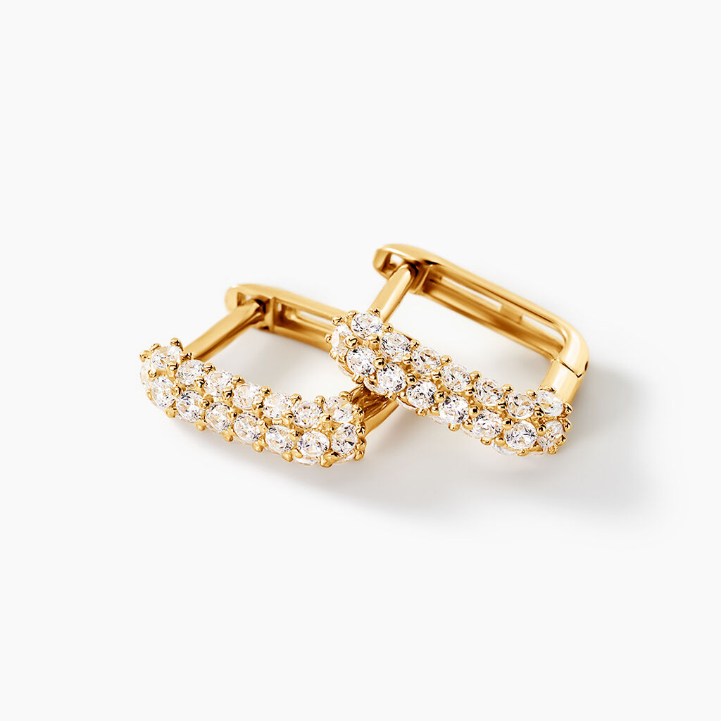 Créoles Alexus Or Jaune Oxyde De Zirconium - Boucles d'oreilles créoles Femme | Histoire d’Or