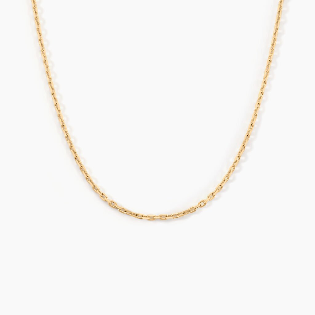 Chaîne Keyssie Maille Forçat Diamantée Or Jaune - Chaines Unisex | Histoire d’Or