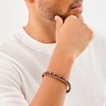 Bracelet Cuir Cuir De Vache Marron Oeil De Tigre - Bracelets Oeil de Tigre Homme | Histoire d&rsquo;Or