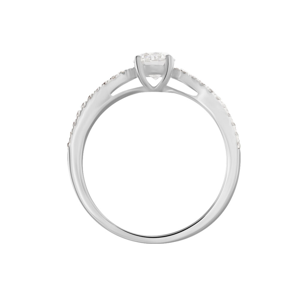 Bague Solitaire Stockholm Or Blanc Diamant Synthetique - Bagues solitaires Femme | Histoire d’Or