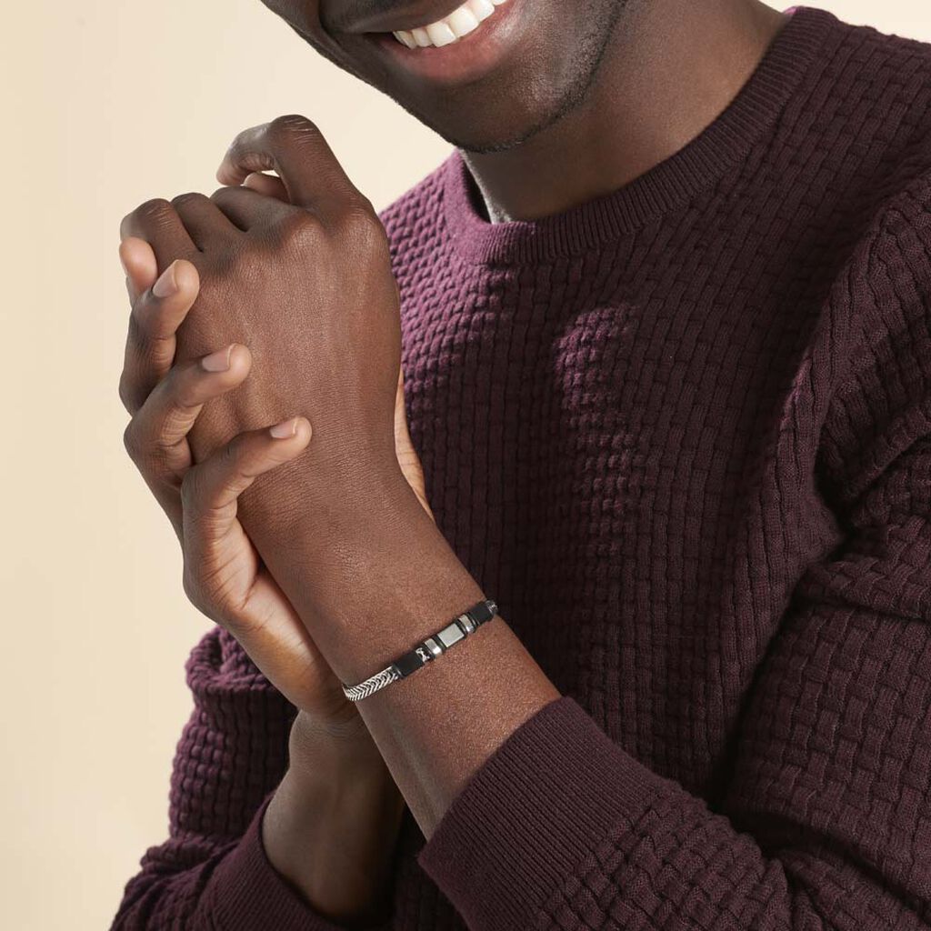 Bracelet Leonard Acier Bicolore - Bracelets Homme | Histoire d’Or