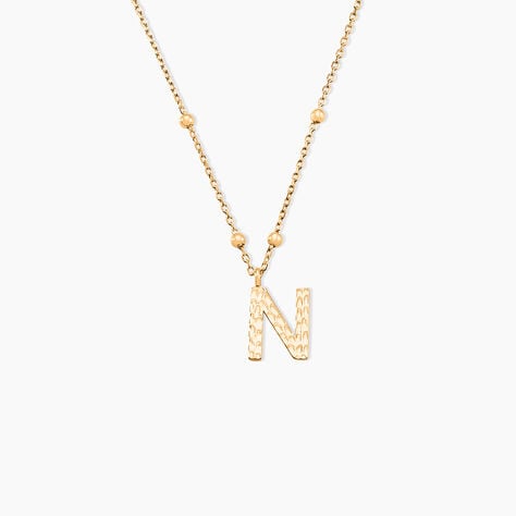 Collier Plaqu&eacute; Or Jaune Lettra - Colliers fantaisie Femme | Histoire d&rsquo;Or