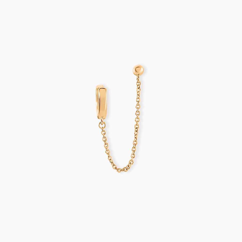 Bijoux D'oreilles Lewis Plaqué Or - Boucles d'oreilles créoles Femme | Histoire d’Or