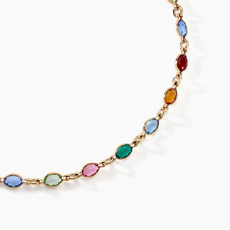 Collier Ilvaae Plaqu&eacute; Or Jaune Pierre De Synthese - Colliers Femme | Histoire d&rsquo;Or