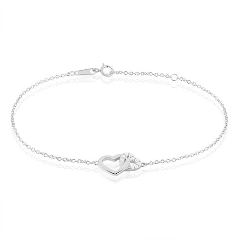 Bracelet Azylis Argent Blanc Oxyde De Zirconium - Bracelets Coeur Femme | Histoire d’Or
