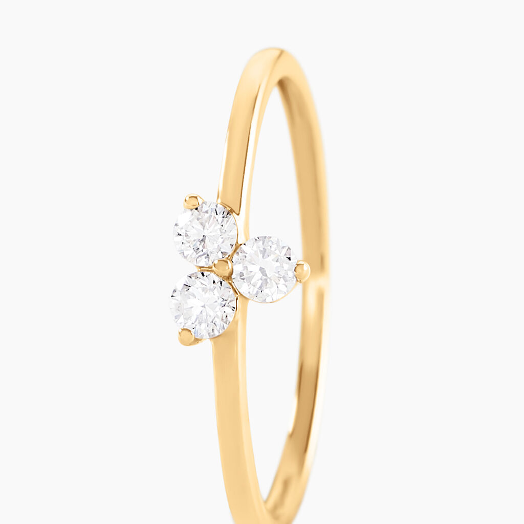 Bague Usoa Or Jaune Diamant Synthétique - Nouveautés Femme | Histoire d’Or