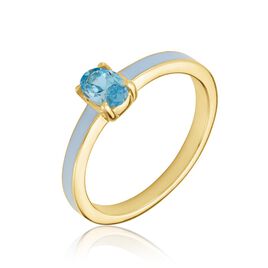 Bague Bloomy Plaqué Or Jaune Oxyde De Zirconium - Bagues solitaires Femme | Histoire d’Or