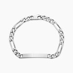 Bracelet Identit&eacute; Vivian Argent Blanc - Gourmettes Naissance Femme | Histoire d&rsquo;Or
