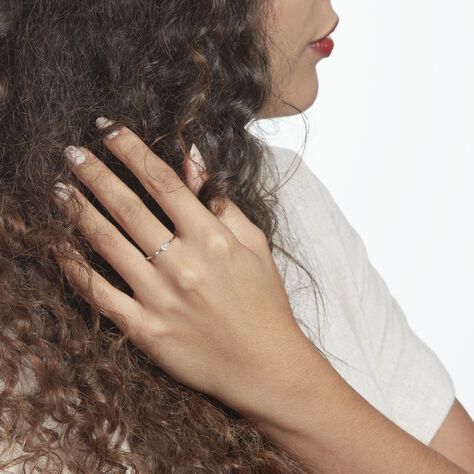 Bague Solitaire Eaque Argent Blanc Oxyde De Zirconium - Bagues Coeur Femme | Histoire d’Or