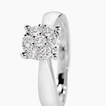 Bague Solitaire Charlene Or Blanc Diamant Synthetique - Bagues solitaires Femme | Histoire d&rsquo;Or