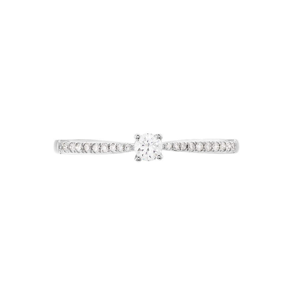 Bague Solitaire Hemera Or Blanc Diamant - Bagues solitaires Femme | Histoire d’Or
