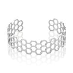 Bracelet Jonc Ouvert Acier Blanc Buglose - Bracelets joncs Femme | Histoire d&rsquo;Or