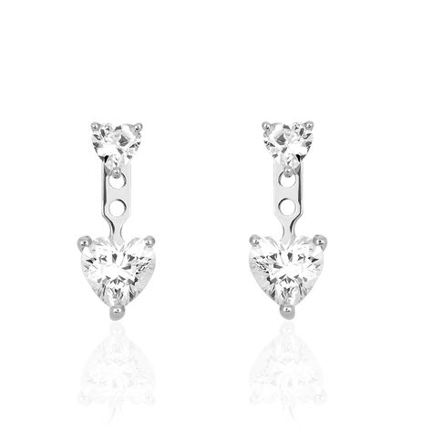 Bijoux D'oreilles Zeren Or Blanc Oxyde De Zirconium - Ear cuffs Femme | Histoire d’Or