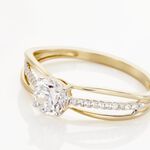 Bague Or Jaune Rodrigo Oxyde De Zirconium - Bagues solitaires Femme | Histoire d&rsquo;Or