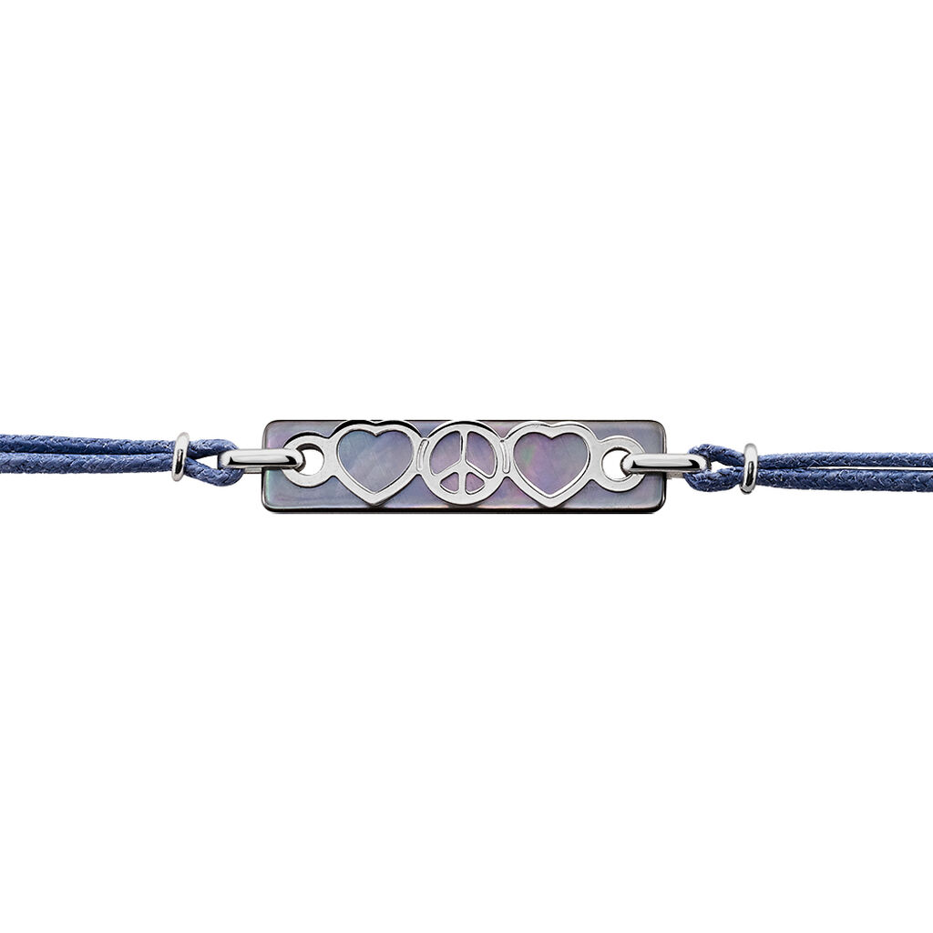Bracelet Crepin Or Blanc Nacre - Bracelets cordon Femme | Histoire d’Or