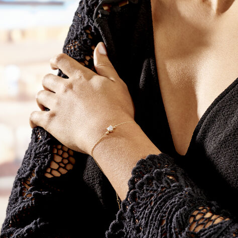 Bracelet Klothilda Or Blanc Oxyde De Zirconium - Bracelets Femme | Histoire d’Or
