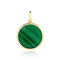 Pendentif Ultane Or Jaune Malachite