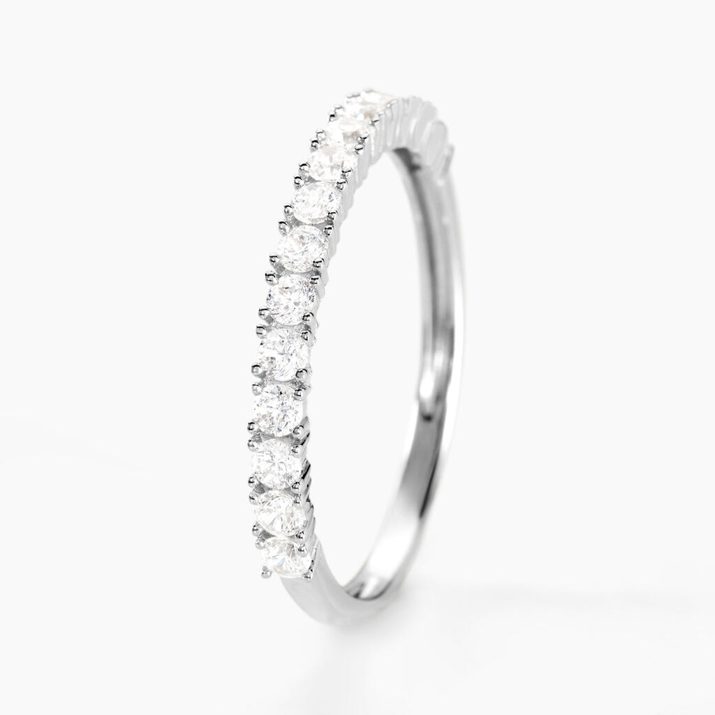 Alliance Julietta Or Blanc Oxyde De Zirconium - Alliances Femme | Histoire d&rsquo;Or