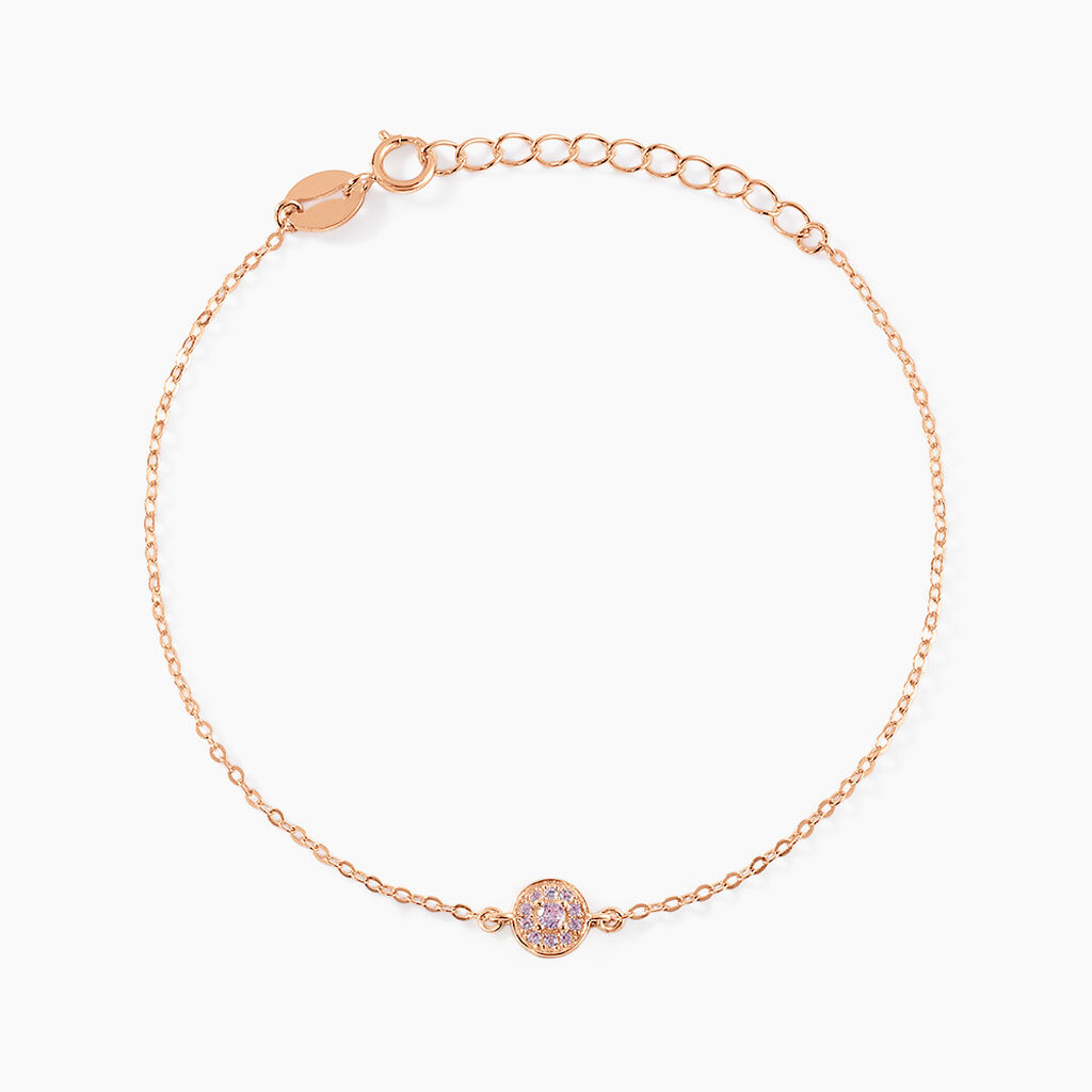 Bracelet Auxana Argent Rose Oxyde De Zirconium - Bracelets Femme | Histoire d’Or