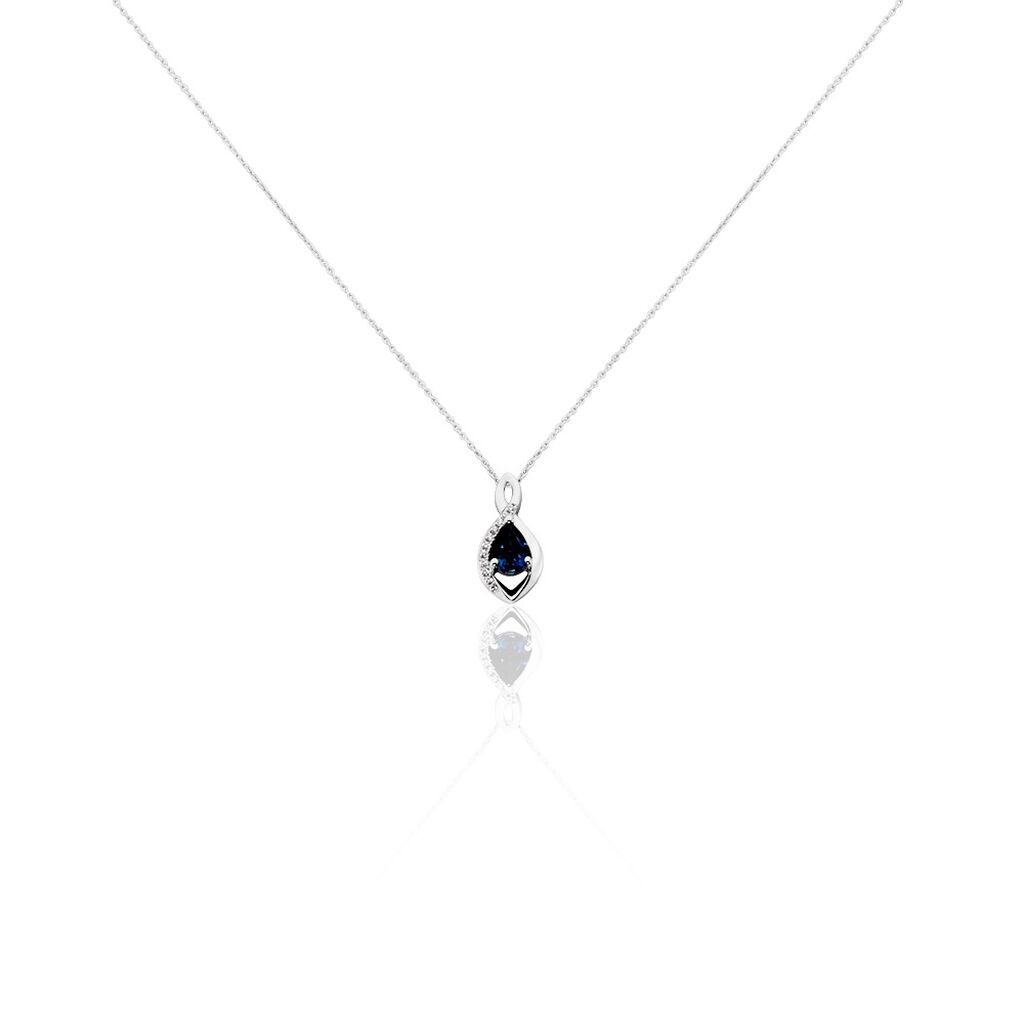 Collier Dalil Or Blanc Topaze Oxyde - Colliers Femme | Histoire d’Or
