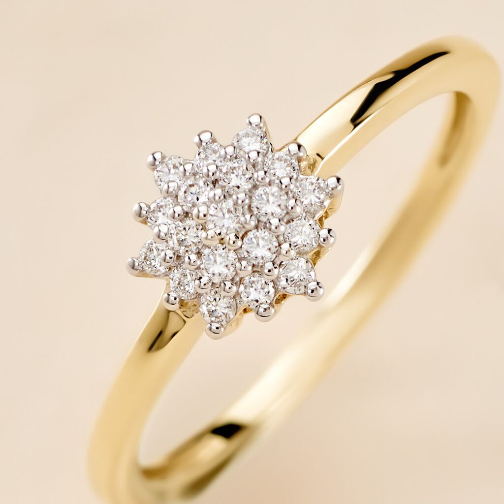 Bague Caliopee Or Jaune Diamant - Bagues avec pierre Femme | Histoire d’Or