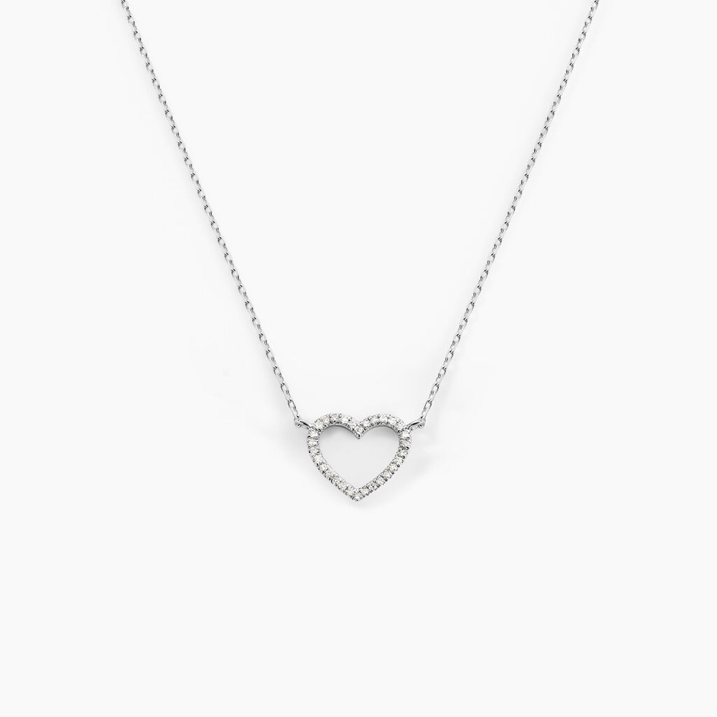 Collier Sloanne Or Blanc Diamant - Colliers Femme | Histoire d’Or