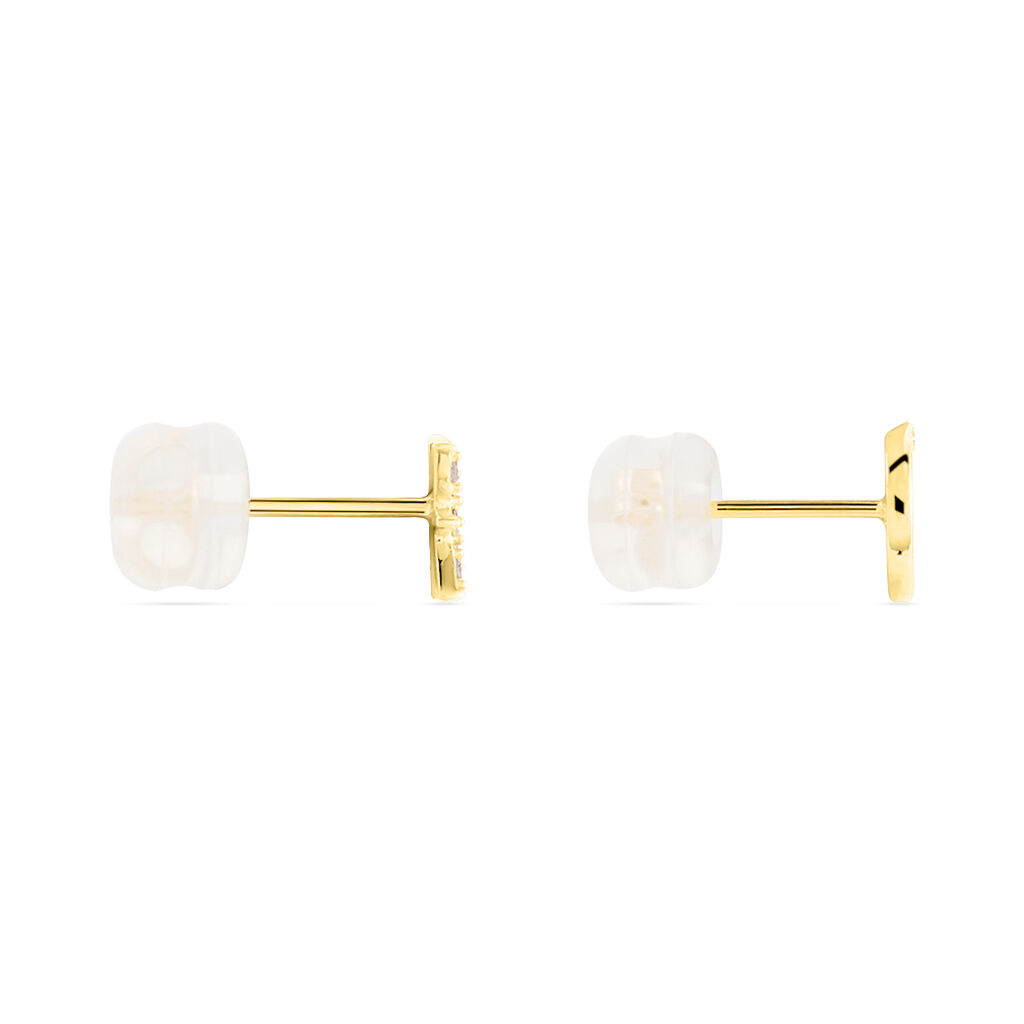 Boucles D'oreilles Dépareillées Munroe Or Jaune Oxyde De Zirconium - Boucles d'oreilles Femme | Histoire d’Or