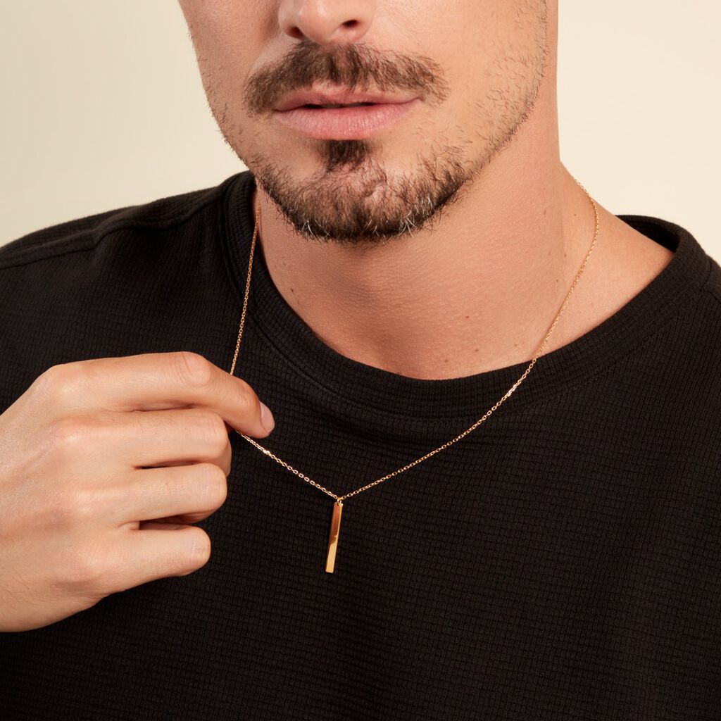 Collier Plaqué Or Jaune Bobby - Colliers fantaisie Homme | Histoire d’Or